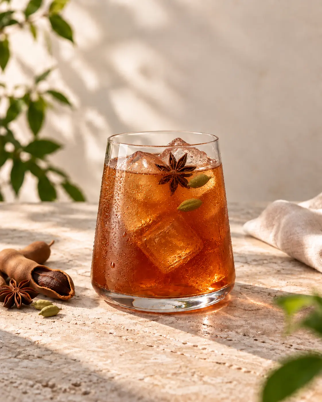Agua de Tamarindo — tamarind refreshment with cardamom and star anise