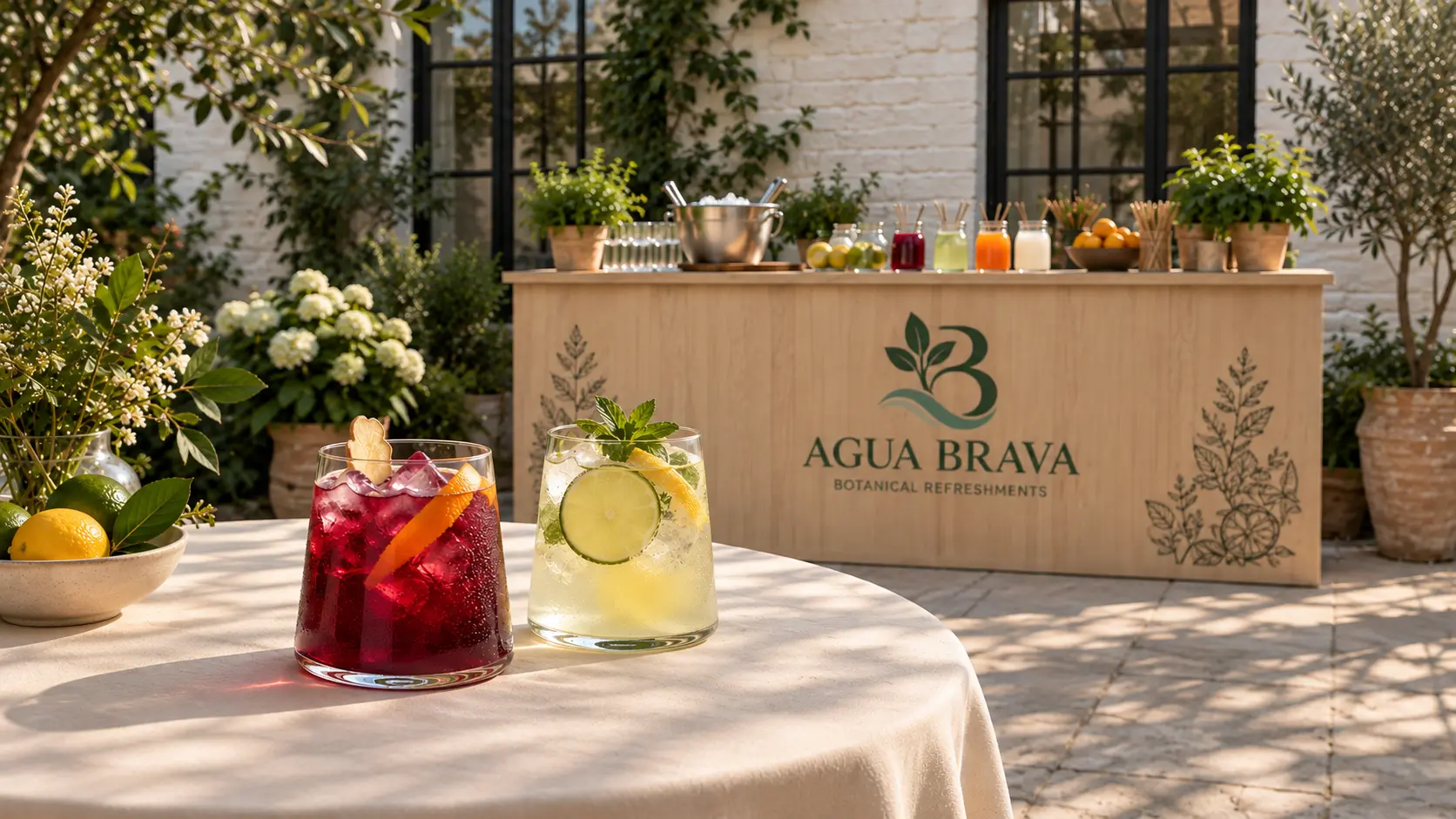 Botanical refreshments served at the Agua Brava Garden Bar