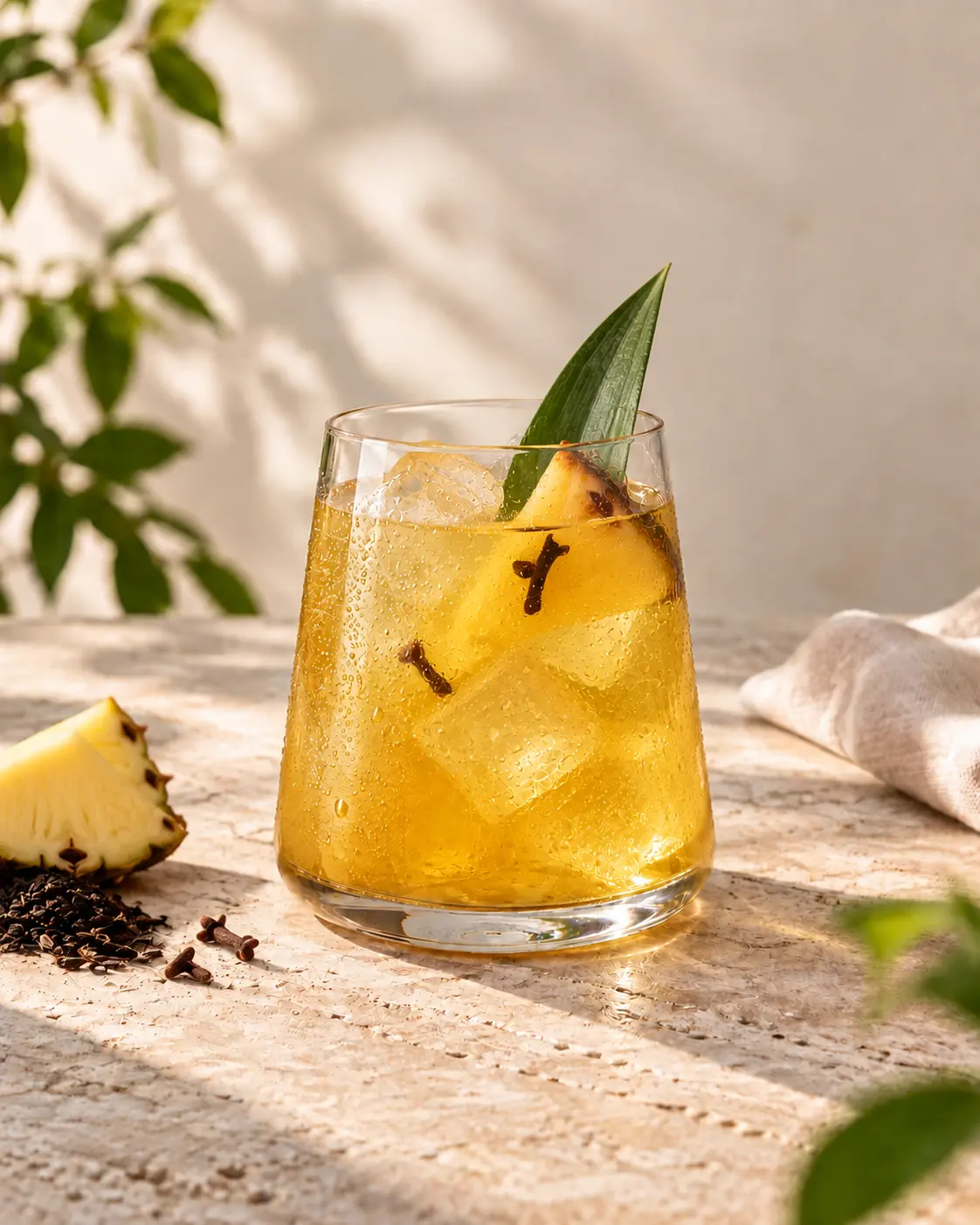 Piña Ahumada — smoked pineapple refreshment with clove and Lapsang Souchong